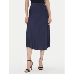 Fracomina Миди пола FJ25SG2003W45101 Тъмносин Regular Fit