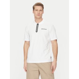 Jack & Jones Тениска с яка и копчета Fusion 12273127 Бял Regular Fit