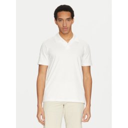 Calvin Klein Тениска с яка и копчета K10K114133 Бял Regular Fit