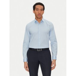 Calvin Klein Риза K10K114299 Светлосиньо Slim Fit