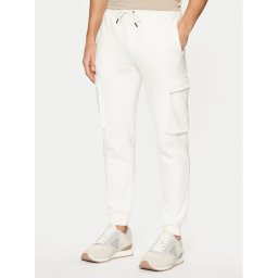 Guess Текстилни панталони Z4YB08 K9V31 Екрю Regular Fit