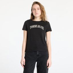 Тениска Tommy Jeans Regular Floral Varsity Tee Black XS