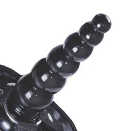 Пенис колан с анално дилдо с топчета "X JOYDRIDE BLACK" 17 см