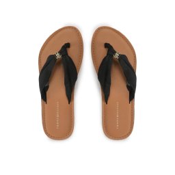 Tommy Hilfiger Джапанки Th Elevated Beach Sandal FW0FW06985 Черен
