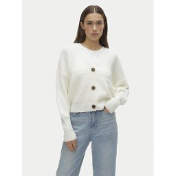 Vero Moda Кардиган Lea 10249632 Бял Regular Fit