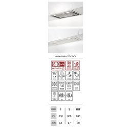 Eurolux INTRA PREMIUM A52 IX Аспиратор за пълно вграждане Inox