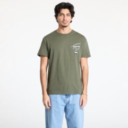 Тениска Tommy Jeans Regular Tommy Signature Tee Green M