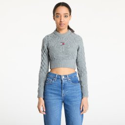 Пуловер Tommy Jeans Badge Star Cable Sweater Gray S