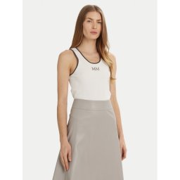 Max Mara Leisure топ Sax 2516941027 Бял Slim Fit