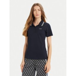 Guess Тениска с яка и копчета V5GP06 KCOK1 Тъмносин Slim Fit