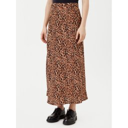 Pieces Миди пола Franan 17116541 Кафяв Regular Fit