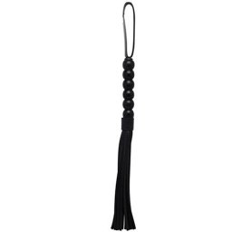 Луксозен кожен камшик "FETISH BEADED" 40 см.