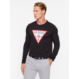 Guess Тениска с дълъг ръкав M2YI31 I3Z14 Черен Regular Fit