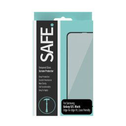 Стъклен протектор Safe за Samsung Galaxy S21 FingerPrint, CaseFriendly - Черно
