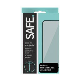 Стъклен протектор Safe за Samsung Galaxy S21 Ultra FingerPrint, CaseFriendly - Черно