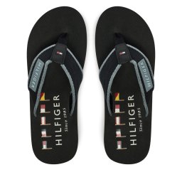 Джапанки Tommy Hilfiger Patch Hilfiger Beach Sandal FM0FM05435 Черен