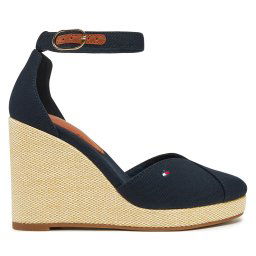 Обувки Tommy Hilfiger Flag High Wedge Espad Closed Toe FW0FW08494 Тъмносин