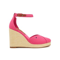 Tommy Hilfiger Обувки Flag High Wedge Espad Closed Toe FW0FW08494 Розов