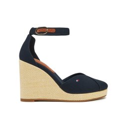 Tommy Hilfiger Обувки Flag High Wedge Espad Closed Toe FW0FW08494 Тъмносин
