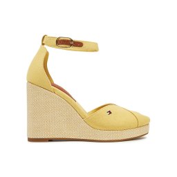 Tommy Hilfiger Обувки Flag High Wedge Espad Closed Toe FW0FW08494 Жълт