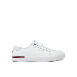 Tommy Hilfiger Гуменки Core Corporate Vulc Leather FM0FM05399 Бял