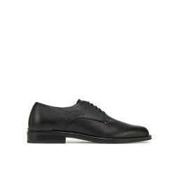 Tommy Hilfiger Обувки Core Hilfiger Leather Shoe FM0FM05375 Черен
