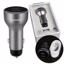 Зарядно за кола Huawe, i Super Dual-USB, AP38, 2xUSB изхода и USB-C кабел, Черен