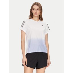 adidas Тениска от техническо трико Own the Run Colorblock JC9889 Бял Regular Fit