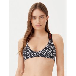 HUGO Горнище на бански Monogram 50534948 Черен