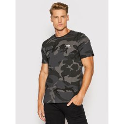 Alpha Industries Тишърт Backprint T Camo 128507C Черен Regular Fit