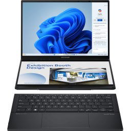 Лаптоп Asus ZenBook Duo 14 UX8406CA-PZ042X, Intel Core Ultra 9 185H, 14" OLED 2880x1800 Touch, Windows 11 Pro