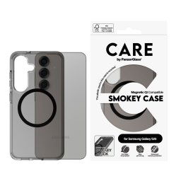 Гръб CARE by PanzerGlass за Samsung Galaxy S25, Flagship, Smokey QI,Черен