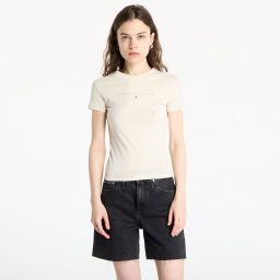 Тениска Tommy Jeans Slim Tonal Linear Tee Beige S