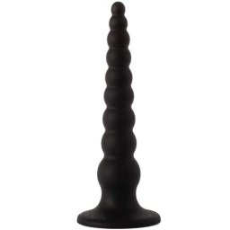 Лепящо се дилдо с топчета - Butt Plug "KOMS BLACK ANAL" 20 cm