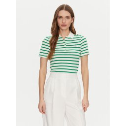 Tommy Hilfiger Тениска с яка и копчета 1985 WW0WW43225 Зелен Slim Fit