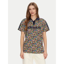 adidas Тениска с яка и копчета Liberty London Football JC7786 Цветен Loose Fit