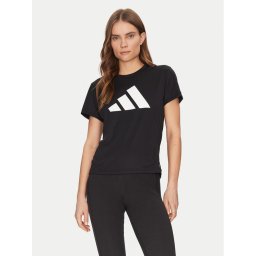 adidas Тениска от техническо трико Run It IL7227 Черен Regular Fit