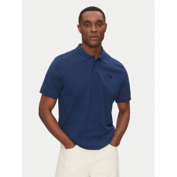 The North Face Тениска с яка и копчета Essential NF0A8C1P Син Regular Fit