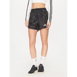 adidas Спортни шорти Train Essentials Allover Print Workout JE8685 Черен Regular Fit