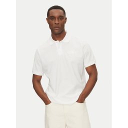 The North Face Тениска с яка и копчета Essential NF0A8C1P Бял Regular Fit