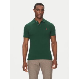 Polo Ralph Lauren Тениска с яка и копчета Core Replen 710795080 Зелен Slim Fit