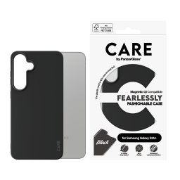 Гръб Care by PanzerGlass за Samsung Galaxy S25 Plus, Fashionable Case, QI Compatible, Черен