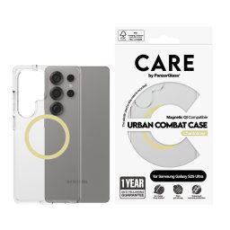 Гръб Care by PanzerGlass за Samsung Galaxy S25 Ultra, Flagship Case, Прозрачен, Urban Combat, QI Compatible, Chardonnay