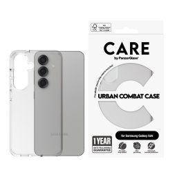 Гръб Care by PanzerGlass за Samsung Galaxy S25, Flagship Case, Urban Combat, Прозрачен
