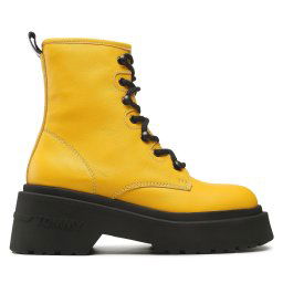 Зимни обувки Tommy Jeans Lace Up Chunky EN0EN02057 Жълт
