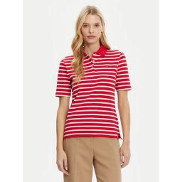 Tommy Hilfiger Тениска с яка и копчета 1985 WW0WW43224 Червен Regular Fit