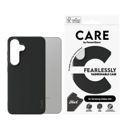 Гръб Care by PanzerGlass за Samsung Galaxy S25, Fashionable Case, Черен