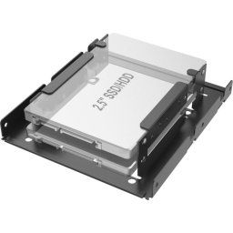Рамка за твърд диск HAMA, 2 x 2.5" SSD и HDD в слот HDD 3.5", Черен