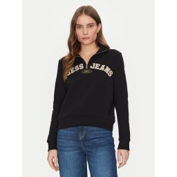 Guess Jeans Суитшърт W5RQ25 K68I4 Черен Regular Fit