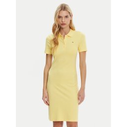 Tommy Hilfiger Ежедневна рокля WW0WW43228 Жълт Slim Fit